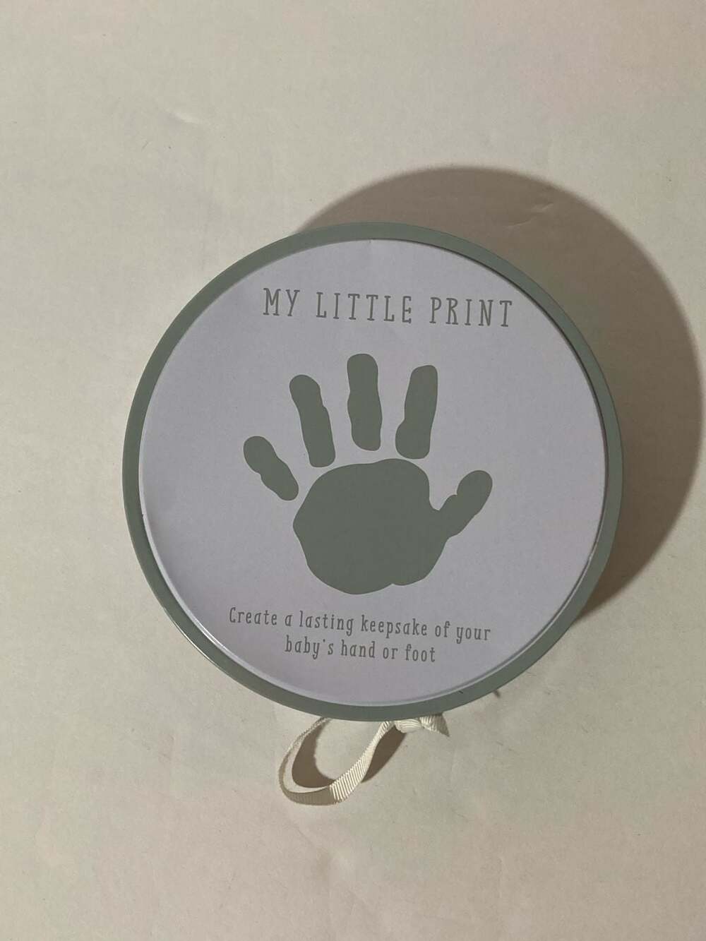 Reece Studio My Little Print Baby Handprint or Footprint Clay Keepsake Tin